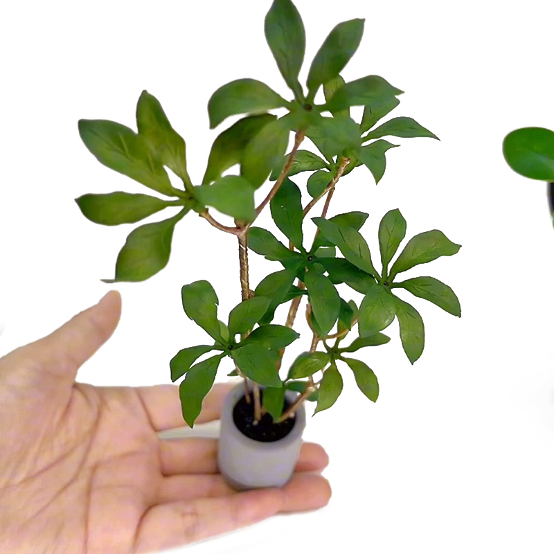 Smart Garden Mini - บ้านตุ๊กตา1:6กระถางต้นไม้โมเดลสีเขียวใบกระถางต้นไม้บอนไซประดับสวนอุปกรณ์ตกแต่งบ้านตุ๊กตา
