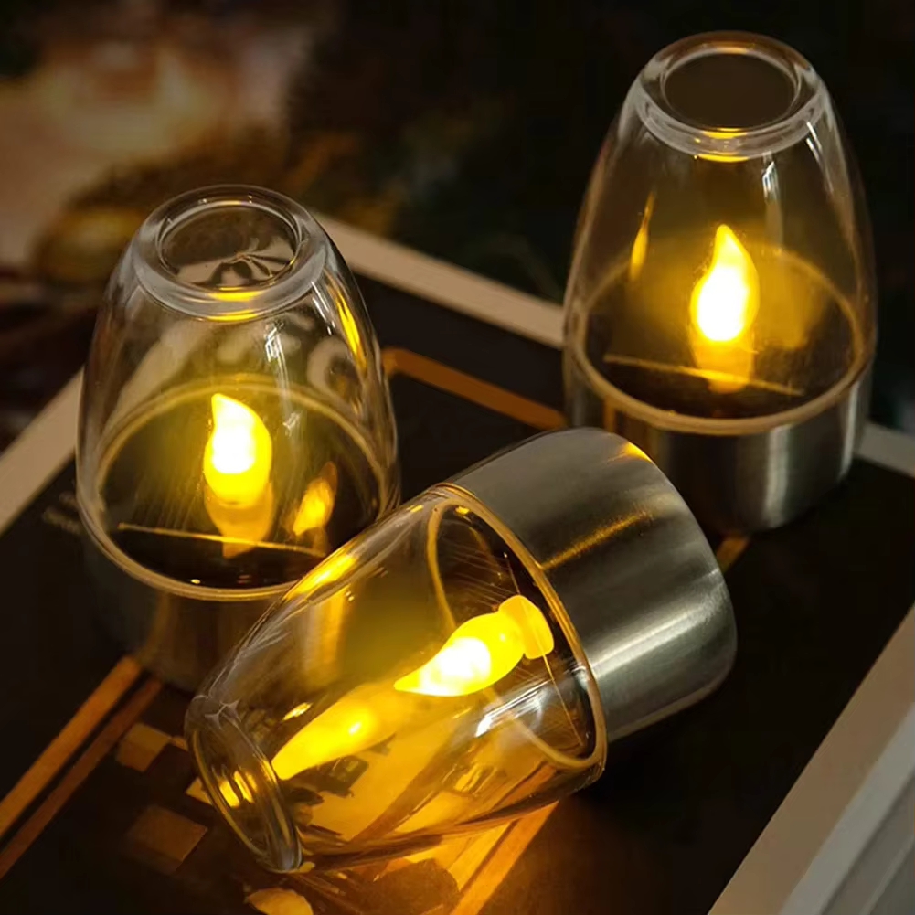 Smart Garden Lighting System - LED สแตนเลสไฟเทียนพลังงานแสงอาทิตย์ลานกลางแจ้งสวนโคมไฟพลังงานแสงอาทิตย์สนามหญ้าดาดฟ้าตกแต่งไฟกลางคืนโคมไฟพลังงานแสงอาทิตย์