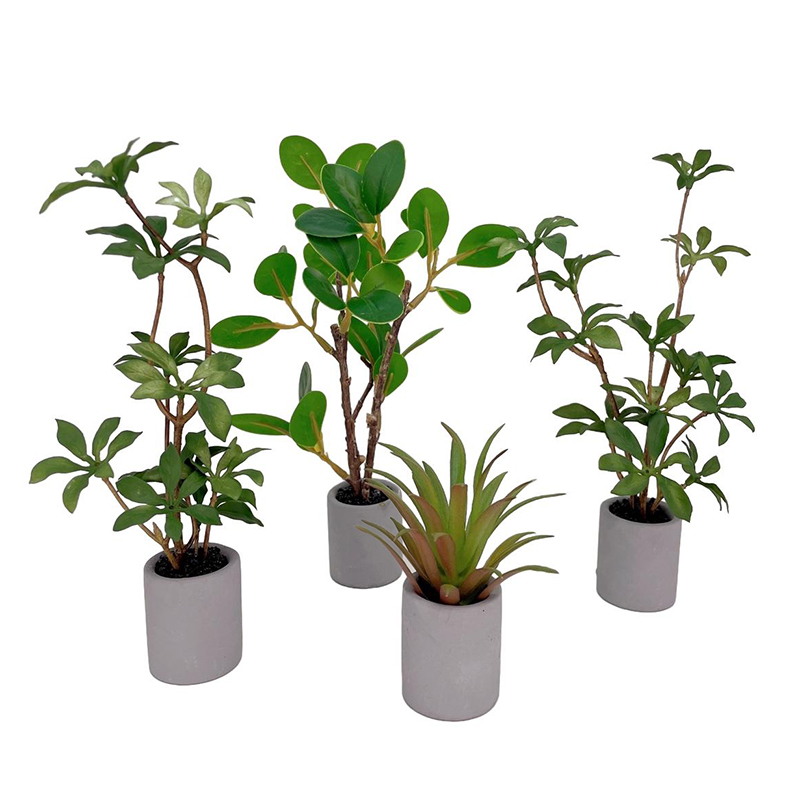 Smart Garden Mini - 1:6 Dollhouse Miniature กระถางต้นไม้สีเขียวใบพืชหม้อบอนไซบ้านสวนตกแต่งของเล่นตุ๊กตาอุปกรณ์เสริม House