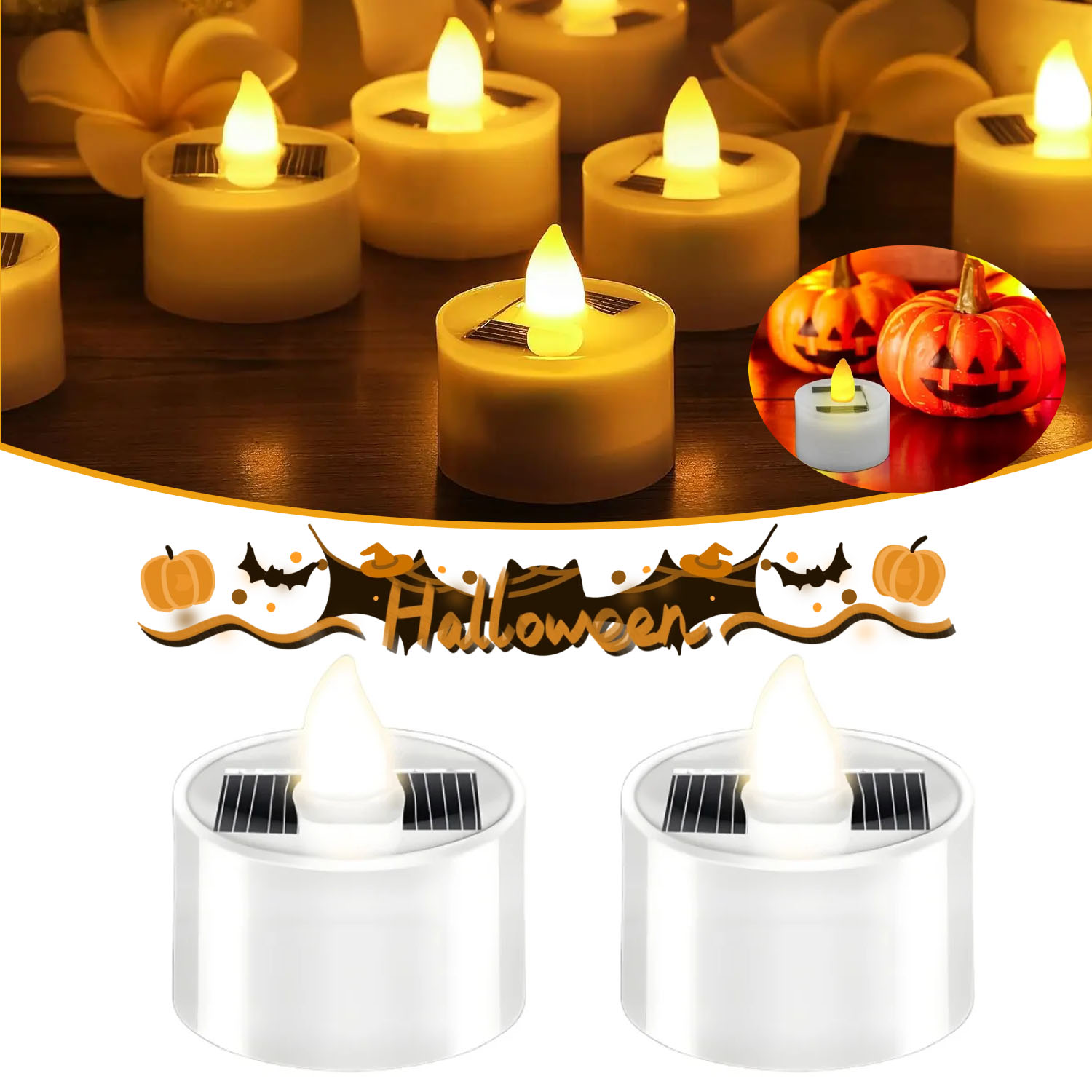 Smart Garden Lighting System - 1-10 ชิ้นไฟชาพลังงานแสงอาทิตย์กลางแจ้งเทียน LED ที่สมจริงสําหรับลานสวนและวันหยุดแสดง