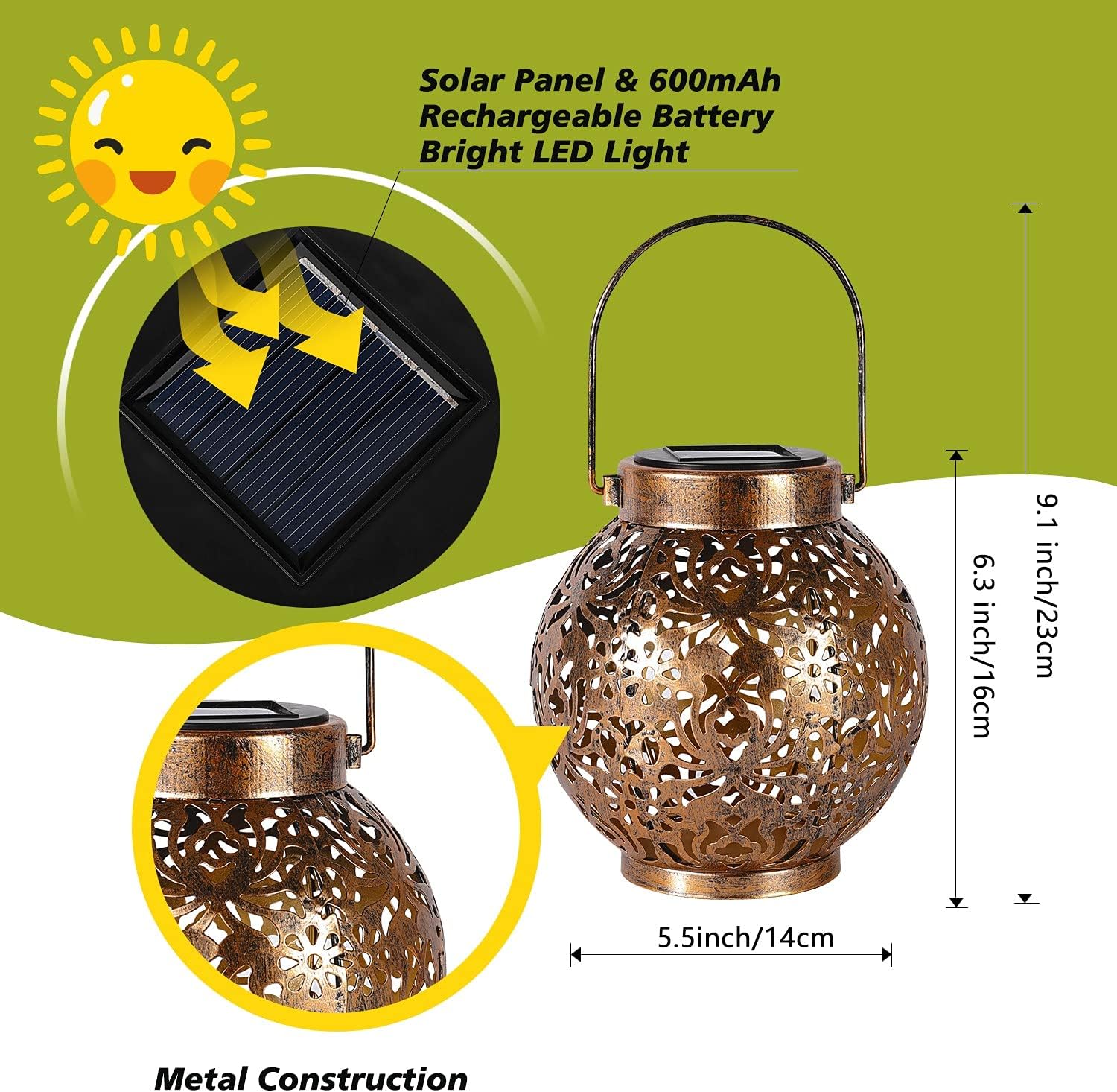 1-6 ชิ้นโคมไฟพลังงานแสงอาทิตย์ - Smart Garden Lighting System บทวิจารณ์และราคา