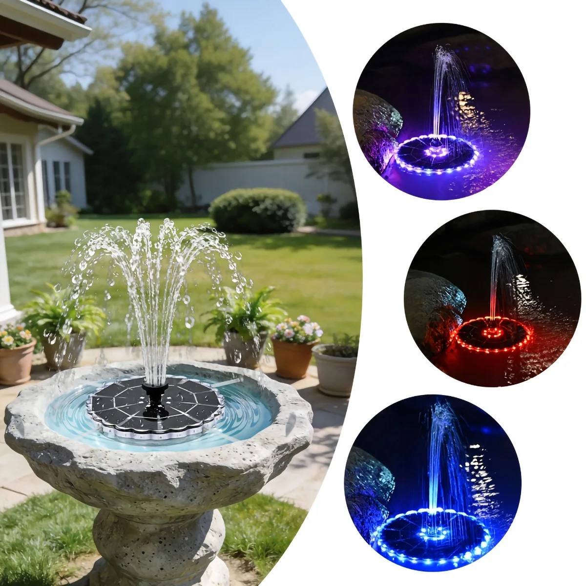 น้ำพุพลังงานแสงอาทิตย์ 3.5W สำ - Smart Garden Lighting System บทวิจารณ์และราคา