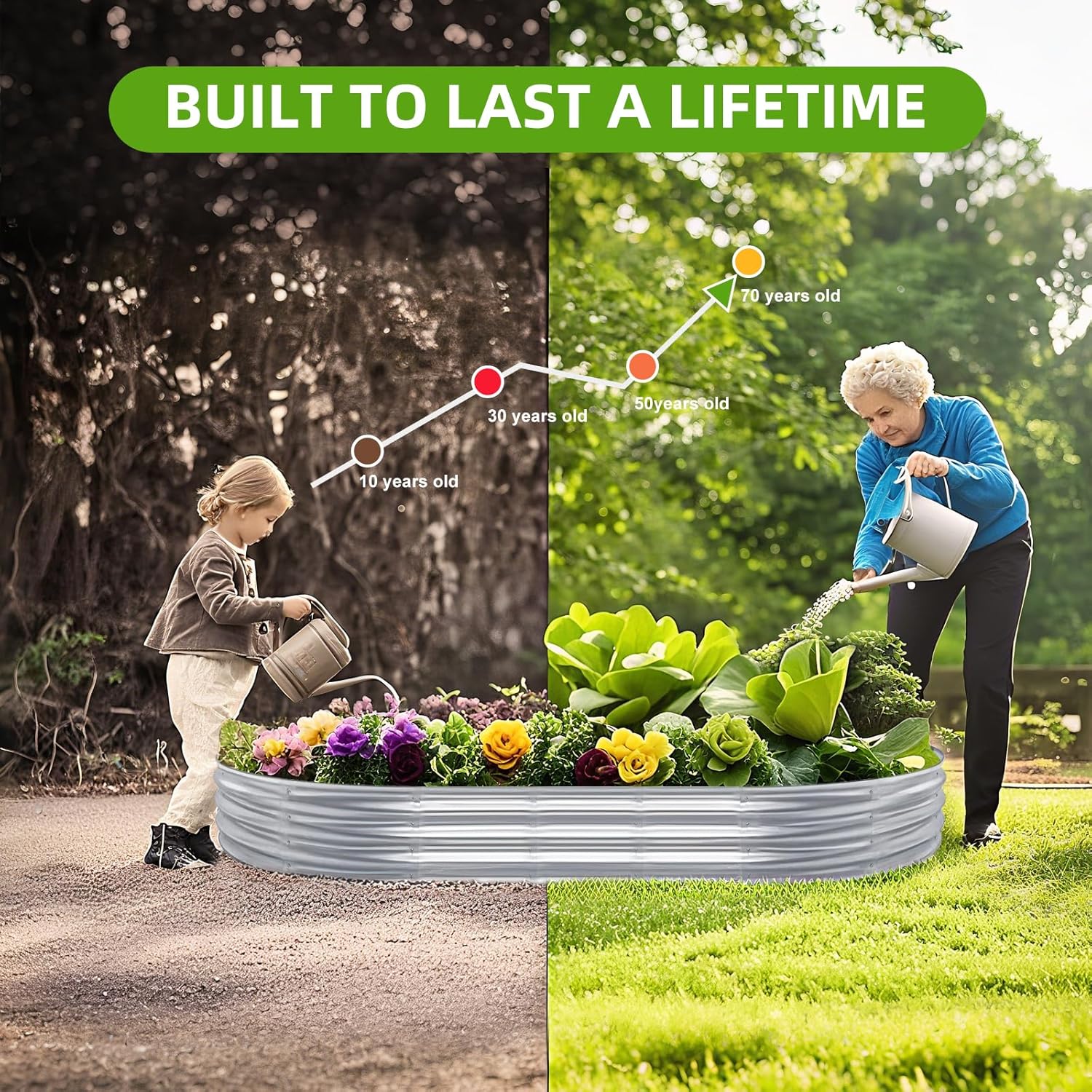 แปลงปลูกผักยกพื้น 2 ชิ้น ขนาด  - Smart Garden Storage บทวิจารณ์และราคา