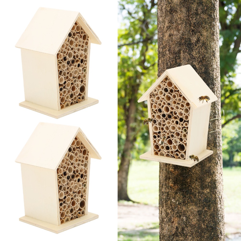 บ้านไม้สำหรับผึ้ง 2 ชิ้น ของขว - Insect Hotel Wood บทวิจารณ์และราคา
