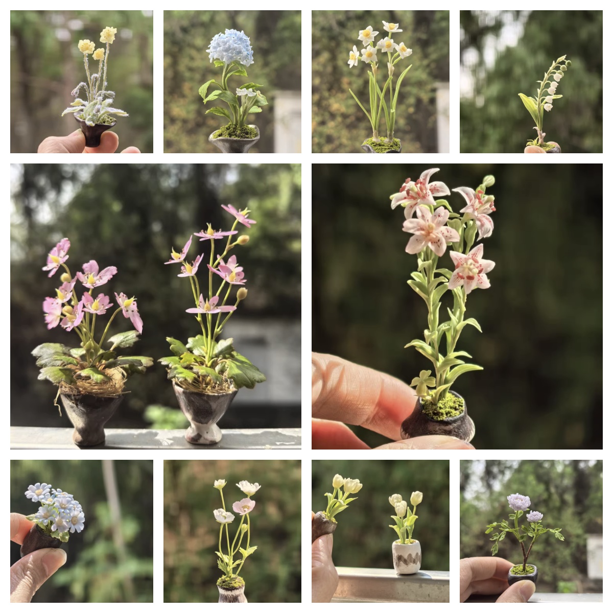 Handmade Miniature ดอกไม้ชุดสม - Smart Garden Mini บทวิจารณ์และราคา