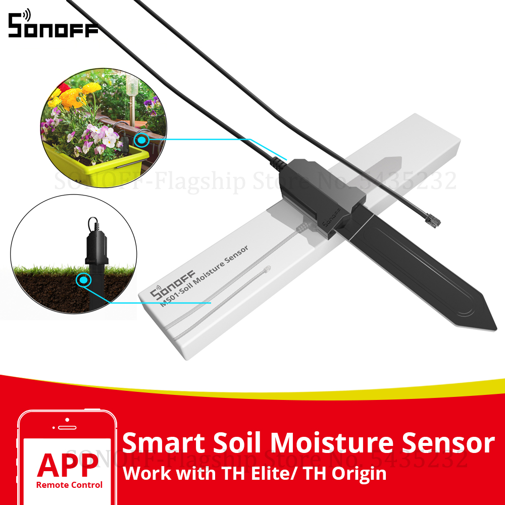 SONOFF MS01ความชื้นดินเซนเซอร์ - Smart Garden Test บทวิจารณ์และราคา
